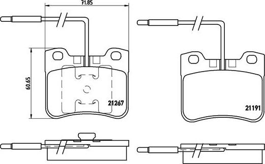 Brembo P 61 047 - Bremžu uzliku kompl., Disku bremzes ps1.lv