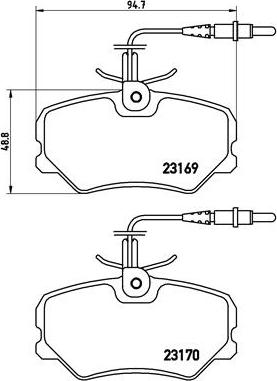 Brembo P 61 050 - Bremžu uzliku kompl., Disku bremzes ps1.lv