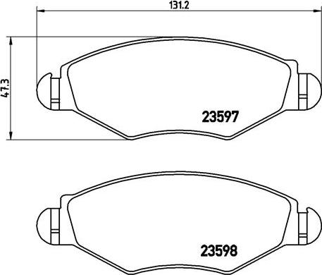 Brembo P 61 063 - Bremžu uzliku kompl., Disku bremzes ps1.lv