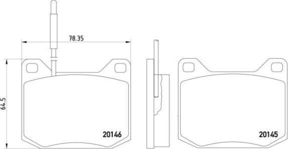 Brembo P 61 004 - Bremžu uzliku kompl., Disku bremzes ps1.lv