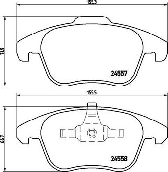 Brembo P 61 086 - Bremžu uzliku kompl., Disku bremzes ps1.lv