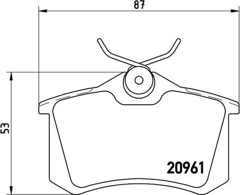 Brembo P 61 088 - Bremžu uzliku kompl., Disku bremzes ps1.lv