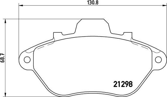 Brembo P 61 039 - Bremžu uzliku kompl., Disku bremzes ps1.lv