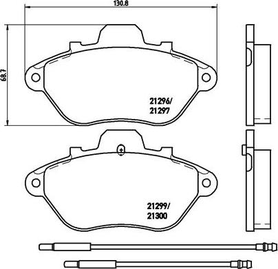 Brembo P 61 036 - Bremžu uzliku kompl., Disku bremzes ps1.lv