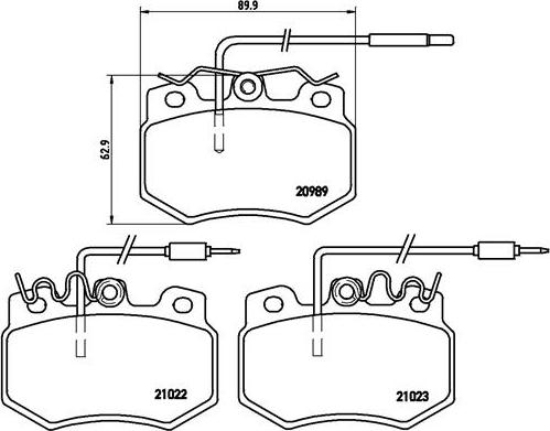 Brembo P 61 031 - Bremžu uzliku kompl., Disku bremzes ps1.lv