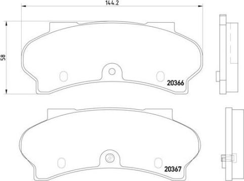 Brembo P 61 033 - Bremžu uzliku kompl., Disku bremzes ps1.lv