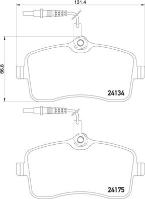 Brembo P 61 109 - Bremžu uzliku kompl., Disku bremzes ps1.lv