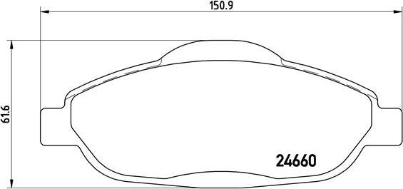 Brembo P 61 101 - Bremžu uzliku kompl., Disku bremzes ps1.lv