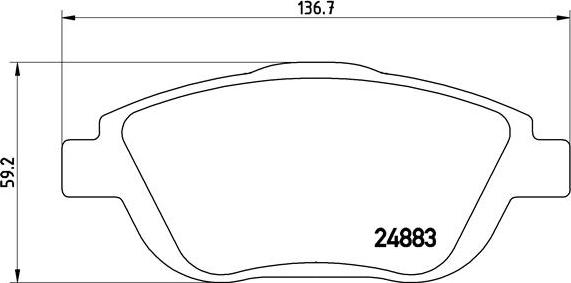 Brembo P 61 103 - Bremžu uzliku kompl., Disku bremzes ps1.lv