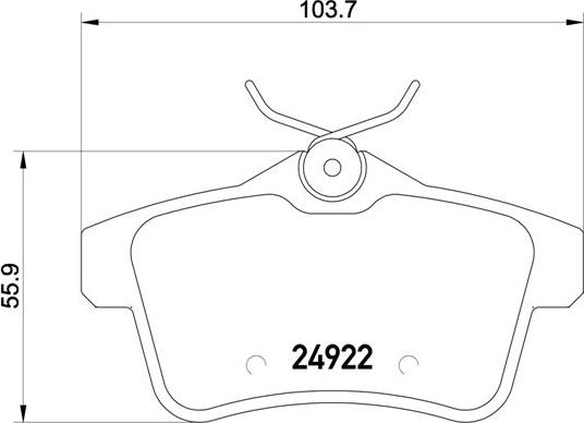 Brembo P 61 114 - Bremžu uzliku kompl., Disku bremzes ps1.lv