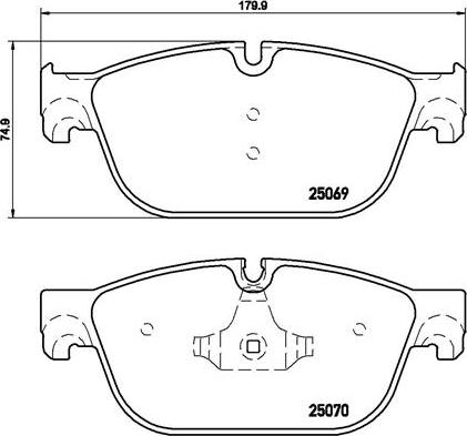 Brembo P 61 115X - Bremžu uzliku kompl., Disku bremzes ps1.lv