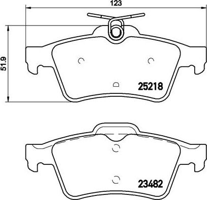 Brembo P61110N - Bremžu uzliku kompl., Disku bremzes ps1.lv