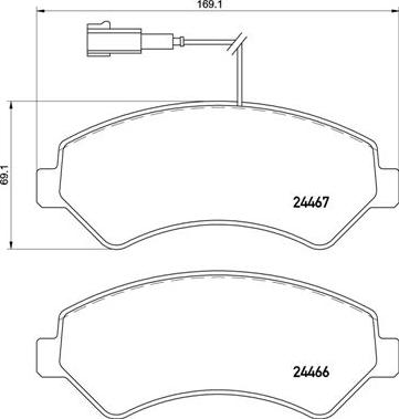 Brembo P 61 118 - Bremžu uzliku kompl., Disku bremzes ps1.lv