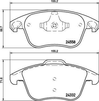 Brembo P 61 117 - Bremžu uzliku kompl., Disku bremzes ps1.lv