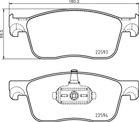 Brembo P 61 134 - Bremžu uzliku kompl., Disku bremzes ps1.lv