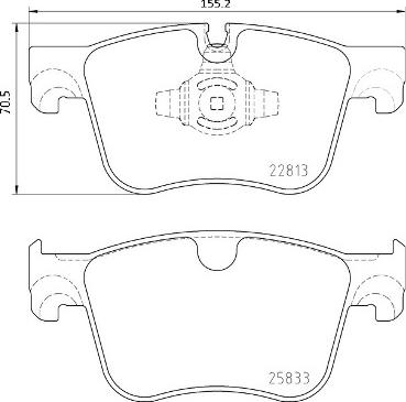 Brembo P 61 135X - Bremžu uzliku kompl., Disku bremzes ps1.lv