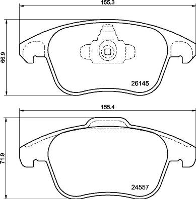 Brembo P 61 136 - Bremžu uzliku kompl., Disku bremzes ps1.lv