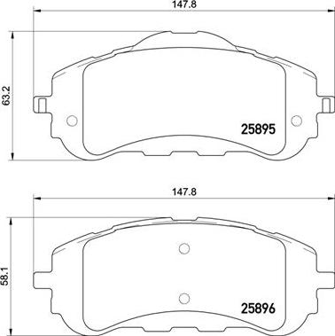 Brembo P 61 120X - Bremžu uzliku kompl., Disku bremzes ps1.lv