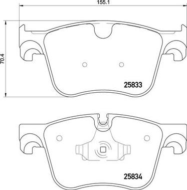 Brembo P 61 123 - Bremžu uzliku kompl., Disku bremzes ps1.lv