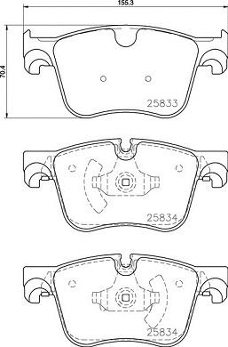 Brembo P 61 127 - Bremžu uzliku kompl., Disku bremzes ps1.lv