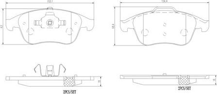 Brembo P68045N - Bremžu uzliku kompl., Disku bremzes ps1.lv