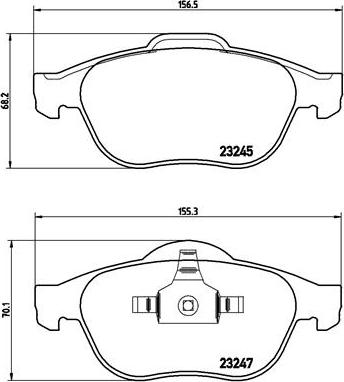 Brembo P 68 040 - Bremžu uzliku kompl., Disku bremzes ps1.lv