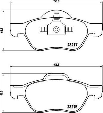 Brembo P 68 048 - Bremžu uzliku kompl., Disku bremzes ps1.lv