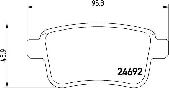 Brembo P 68 043 - Bremžu uzliku kompl., Disku bremzes ps1.lv