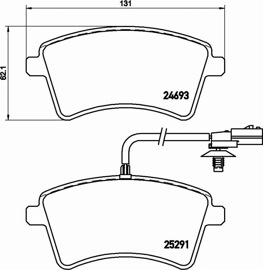 Brembo P 68 058E - Bremžu uzliku kompl., Disku bremzes ps1.lv