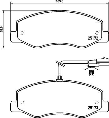 Brembo P 68 061 - Bremžu uzliku kompl., Disku bremzes ps1.lv