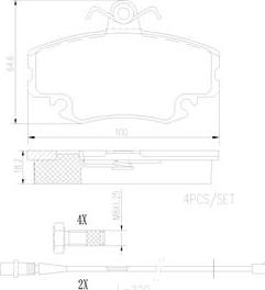 Brembo P68008N - Bremžu uzliku kompl., Disku bremzes ps1.lv