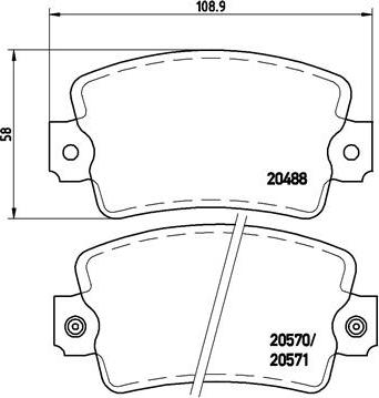 Brembo P 68 007 - Bremžu uzliku kompl., Disku bremzes ps1.lv