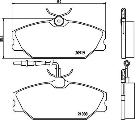 Brembo P 68 014 - Bremžu uzliku kompl., Disku bremzes ps1.lv