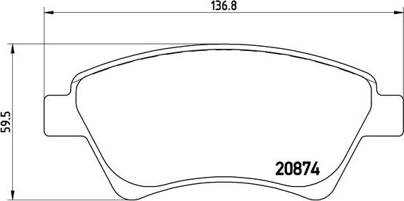 Brembo P 68 034 - Bremžu uzliku kompl., Disku bremzes ps1.lv