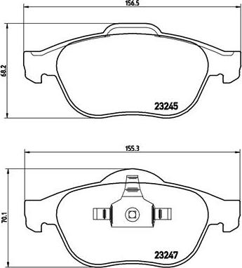 Brembo P 68 030 - Bremžu uzliku kompl., Disku bremzes ps1.lv