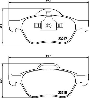 Brembo P 68 029 - Bremžu uzliku kompl., Disku bremzes ps1.lv