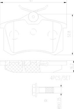 Brembo P68024N - Bremžu uzliku kompl., Disku bremzes ps1.lv