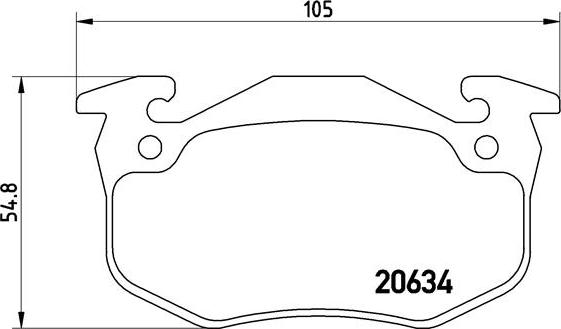 Brembo P 68 020 - Bremžu uzliku kompl., Disku bremzes ps1.lv