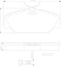 Brembo P68027N - Bremžu uzliku kompl., Disku bremzes ps1.lv