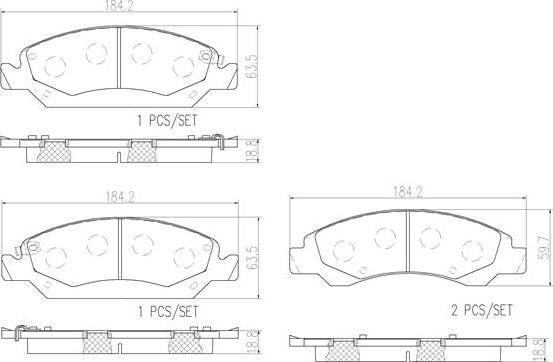 Brembo P09015N - Bremžu uzliku kompl., Disku bremzes ps1.lv