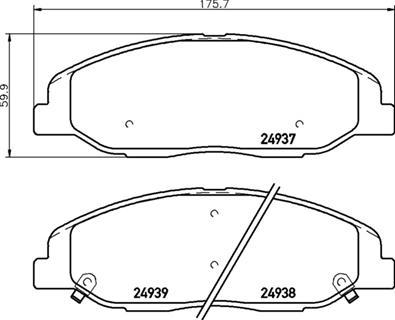 Brembo P 09 016 - Bremžu uzliku kompl., Disku bremzes ps1.lv