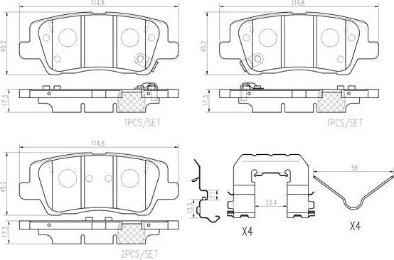 Brembo P09025N - Bremžu uzliku kompl., Disku bremzes ps1.lv