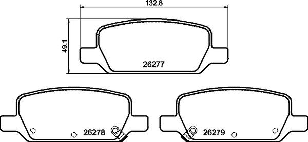 Brembo P 09 027 - Bremžu uzliku kompl., Disku bremzes ps1.lv