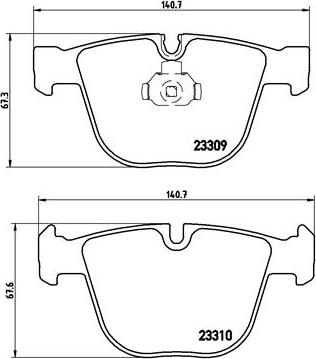 Brembo P 05 001 - Bremžu uzliku kompl., Disku bremzes ps1.lv