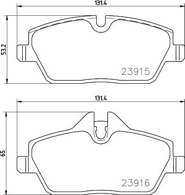 Brembo P 06 091E - Bremžu uzliku kompl., Disku bremzes ps1.lv