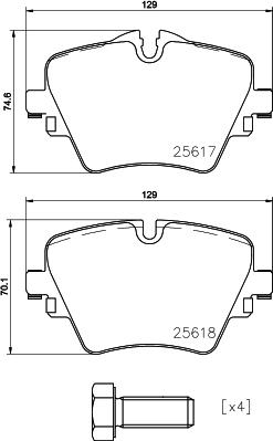 Brembo P 06 093 - Bremžu uzliku kompl., Disku bremzes ps1.lv