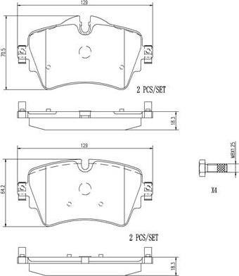 Brembo P06092N - Bremžu uzliku kompl., Disku bremzes ps1.lv