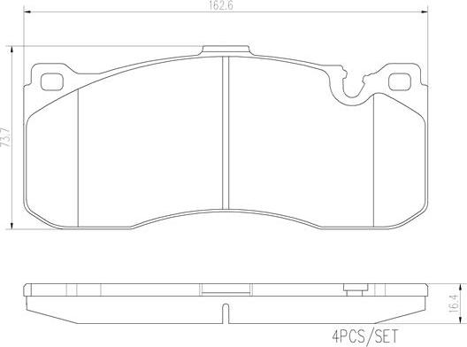 Brembo P06041N - Bremžu uzliku kompl., Disku bremzes ps1.lv