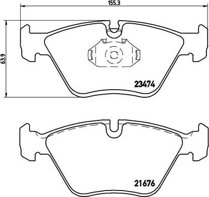 Brembo P 06 042 - Bremžu uzliku kompl., Disku bremzes ps1.lv