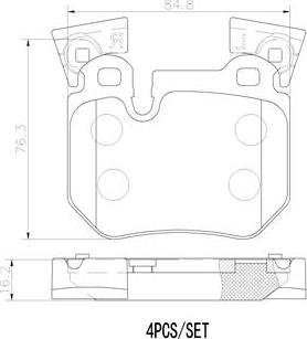 Brembo P06059N - Bremžu uzliku kompl., Disku bremzes ps1.lv